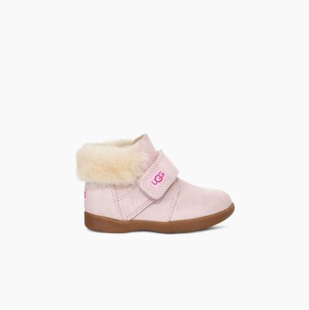 UGG Nolen Grey Pink Boots for Toddlers (CZLO34685)